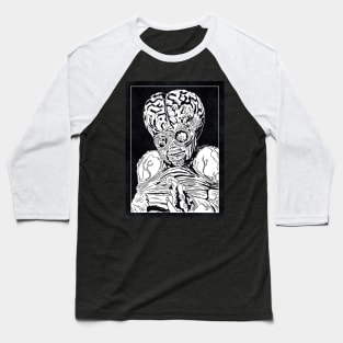 METALUNA MUTANT (Black and White) Baseball T-Shirt